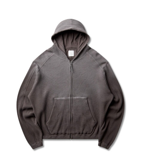 ROA hiking BEE Sun Faded Waffle Zip Up Hoodie / ロア ビー サン フェイデッド ワッフル ジップアップ フーディー