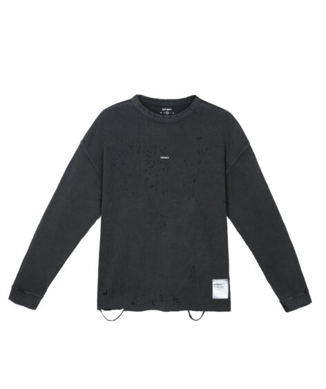 SATISFY Mothtech Waffle Long Tee / サティスファイ モステック ワッフル ロング ティー