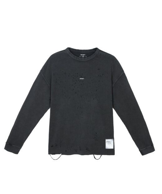 SATISFY Mothtech Waffle Long Tee / サティスファイ モステック ワッフル ロング ティー